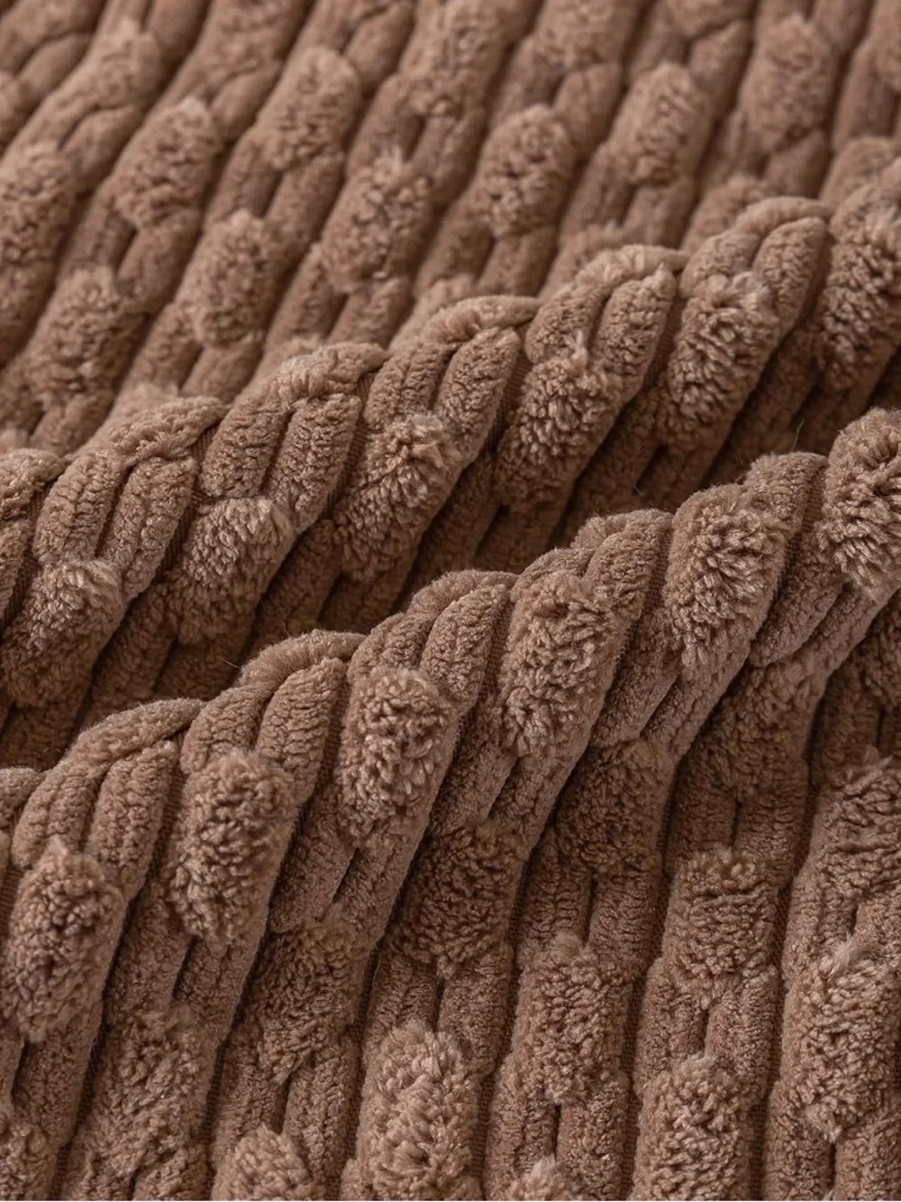 Textured Cable Knit Throw Pillow - Brown, Tan, Cream, Gray |